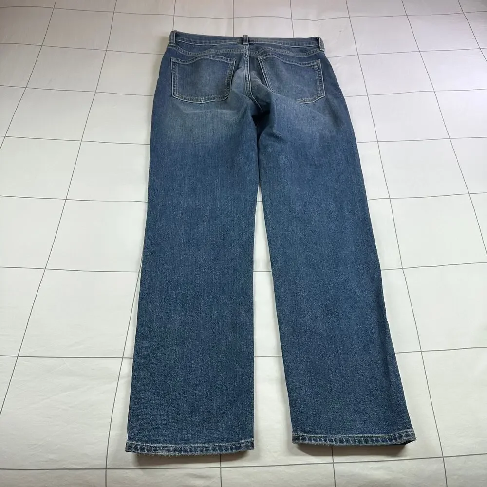 Madewell Jeans Womens 26 Blue Jules Slim Straight Concho Wash Comfort Stretch